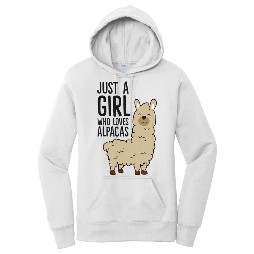 Just a Who Loves Alpacas Funny Alpaca Women's Pullover Hoodie