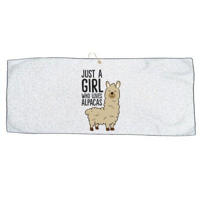 Just a Who Loves Alpacas Funny Alpaca Large Microfiber Waffle Golf Towel