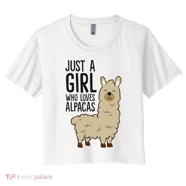 Just a Who Loves Alpacas Funny Alpaca Crop Top