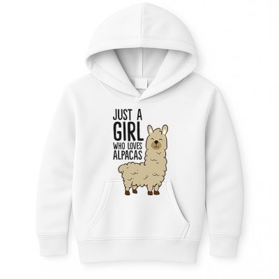 Just a Who Loves Alpacas Funny Alpaca Kids Hoodie