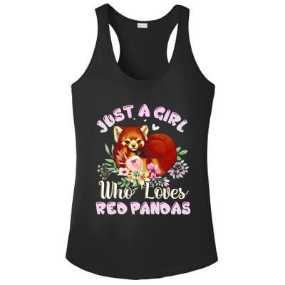 Just A Who Loves Red Pandas Cute Gift Ladies PosiCharge Competitor Racerback Tank