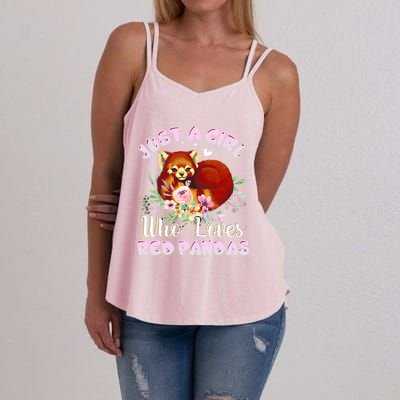 Just A Who Loves Red Pandas Cute Gift Women's Strappy Tank