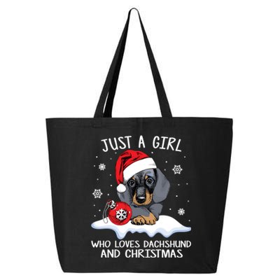 Just A Who Loves Dachshund And Christmas Dachshund Xmas Gift 25L Jumbo Tote