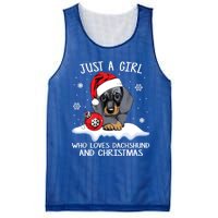 Just A Who Loves Dachshund And Christmas Dachshund Xmas Gift Mesh Reversible Basketball Jersey Tank