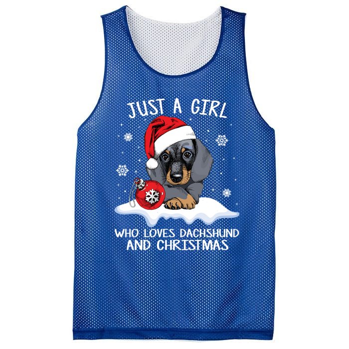 Just A Who Loves Dachshund And Christmas Dachshund Xmas Gift Mesh Reversible Basketball Jersey Tank