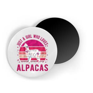 Just a Who Loves Alpacas Girls Alpaca Magnet