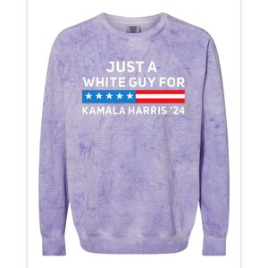 Just A White Guy For Kamala Harris 2024 President Election Colorblast Crewneck Sweatshirt