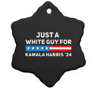 Just A White Guy For Kamala Harris 2024 President Election Ceramic Star Ornament