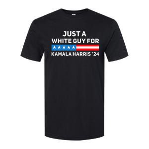 Just A White Guy For Kamala Harris 2024 President Election Softstyle CVC T-Shirt