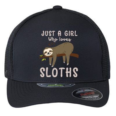 Just A Who Loves Sloths Gift Funny Cute Sloth Jacket Flexfit Unipanel Trucker Cap