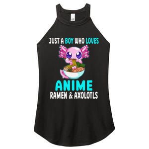 Just a Who Loves Anime Ra and Axolotls Kawaii Women's Perfect Tri Rocker Tank