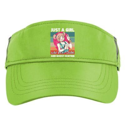 Just A Who Loves Boba And Ghost Hunting Kawaii Gift Adult Drive Performance Visor