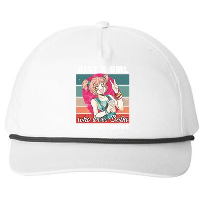 Just A Who Loves Boba And Ghost Hunting Kawaii Gift Snapback Five-Panel Rope Hat