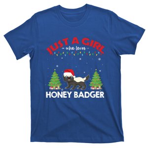 Just A Who Loves Honey Badger Ugly Christmas Sweater Meaningful Gift T-Shirt