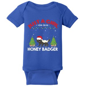 Just A Who Loves Honey Badger Ugly Christmas Sweater Meaningful Gift Baby Bodysuit