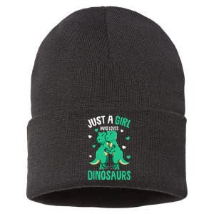 Just A Who Loves Dinosaurs TRex Dino Sustainable Knit Beanie