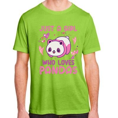 Just a  Who Loves Pandas Funny Quote Cute Panda   Adult ChromaSoft Performance T-Shirt