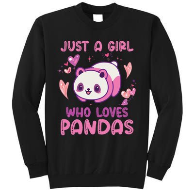 Just a  Who Loves Pandas Funny Quote Cute Panda   Sweatshirt