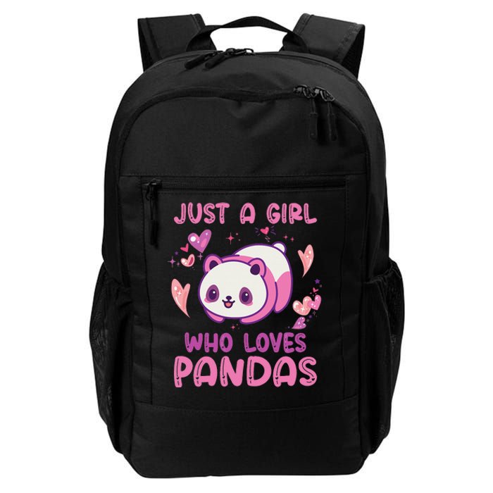 Just a  Who Loves Pandas Funny Quote Cute Panda   Daily Commute Backpack