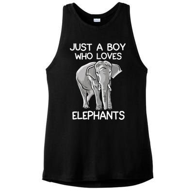 Just A Who Loves Elephants Funny Elephant Lover Ladies PosiCharge Tri-Blend Wicking Tank