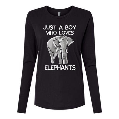 Just A Who Loves Elephants Funny Elephant Lover Womens Cotton Relaxed Long Sleeve T-Shirt