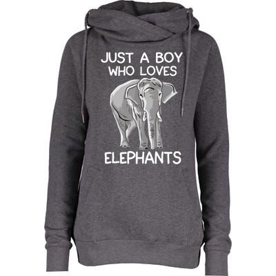 Just A Who Loves Elephants Funny Elephant Lover Womens Funnel Neck Pullover Hood