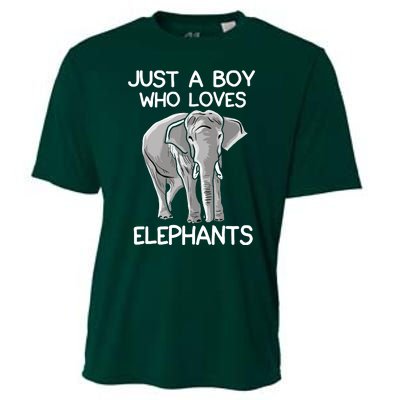 Just A Who Loves Elephants Funny Elephant Lover Cooling Performance Crew T-Shirt