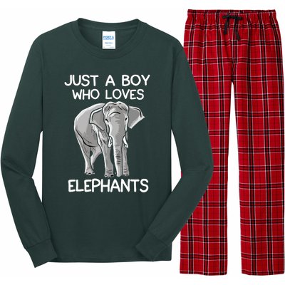 Just A Who Loves Elephants Funny Elephant Lover Long Sleeve Pajama Set