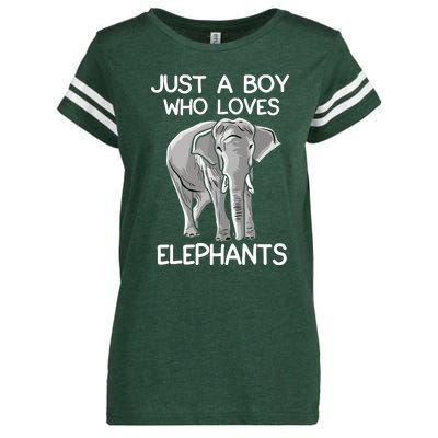 Just A Who Loves Elephants Funny Elephant Lover Enza Ladies Jersey Football T-Shirt