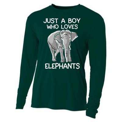 Just A Who Loves Elephants Funny Elephant Lover Cooling Performance Long Sleeve Crew