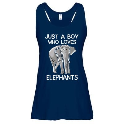 Just A Who Loves Elephants Funny Elephant Lover Ladies Essential Flowy Tank