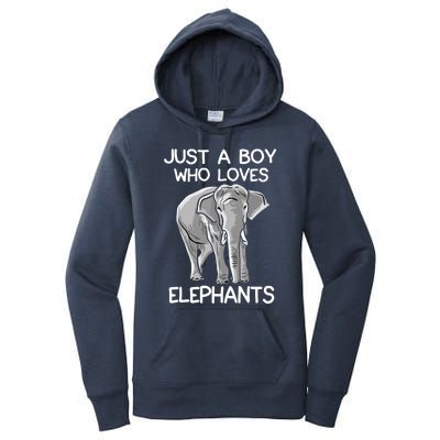 Just A Who Loves Elephants Funny Elephant Lover Women's Pullover Hoodie