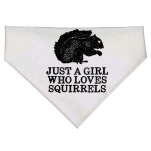 Just A Who Loves Squirrels Gift USA-Made Doggie Bandana