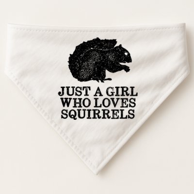 Just A Who Loves Squirrels Gift USA-Made Doggie Bandana