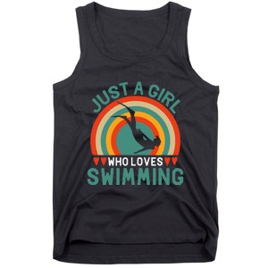 Just A Who Loves Swimming Funny Swimmer Gifts Tank Top