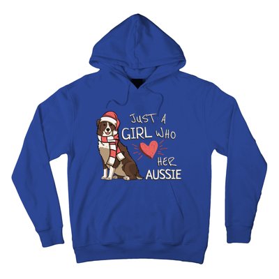 Just A Who Loves Her Australian Shepherd Dog Christmas Meaningful Gift Hoodie