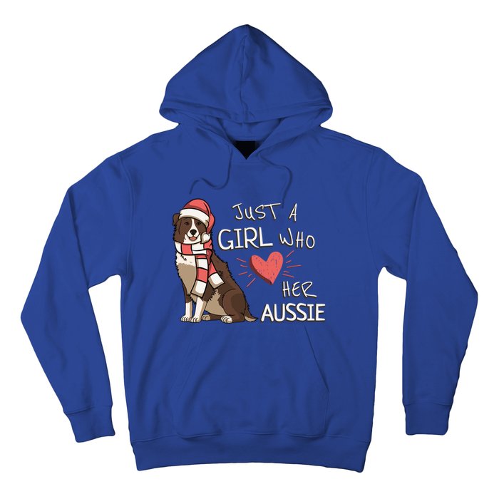 Just A Who Loves Her Australian Shepherd Dog Christmas Meaningful Gift Hoodie