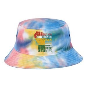 Juneteenth ancestors weren't free in 1865 4th of July Tie Dye Newport Bucket Hat