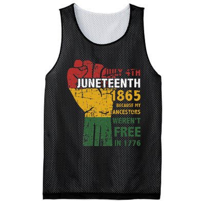 Juneteenth ancestors weren't free in 1865 4th of July Mesh Reversible Basketball Jersey Tank