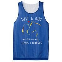 Just A Who Loves Jesus And Horses Equestrian Christian Gift Mesh Reversible Basketball Jersey Tank