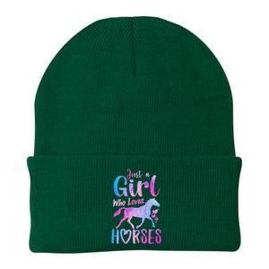 Just A Who Loves Horses Riding Cute Horse  Knit Cap Winter Beanie