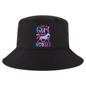 Just A Who Loves Horses Riding Cute Horse  Cool Comfort Performance Bucket Hat