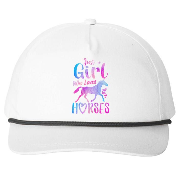 Just A Who Loves Horses Riding Cute Horse  Snapback Five-Panel Rope Hat