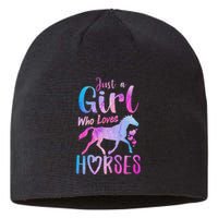 Just A Who Loves Horses Riding Cute Horse  Sustainable Beanie