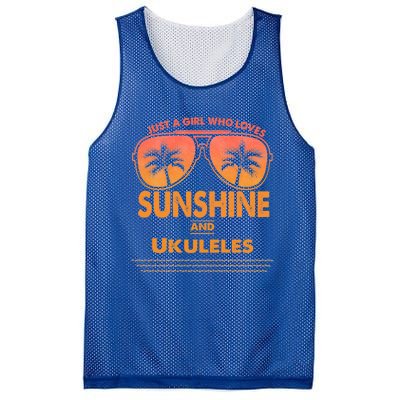 Just A Who Loves Sunshine And Ukuleles Gift Mesh Reversible Basketball Jersey Tank