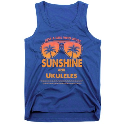 Just A Who Loves Sunshine And Ukuleles Gift Tank Top