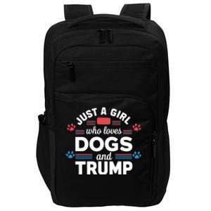 Just A Who Loves Dogs And Trump Funny Gift Dog Lover Gift Impact Tech Backpack