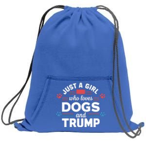 Just A Who Loves Dogs And Trump Funny Gift Dog Lover Gift Sweatshirt Cinch Pack Bag