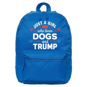 Just A Who Loves Dogs And Trump Funny Gift Dog Lover Gift 16 in Basic Backpack