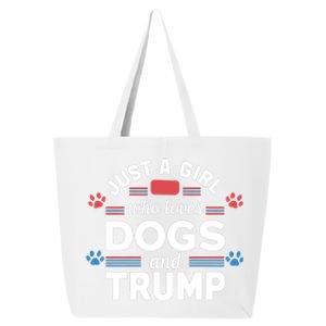 Just A Who Loves Dogs And Trump Funny Gift Dog Lover Gift 25L Jumbo Tote